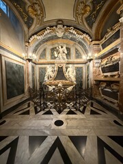 Torino, Italy - March 9, 2025: architectural detail of Basilica di Superga in Piemonte.