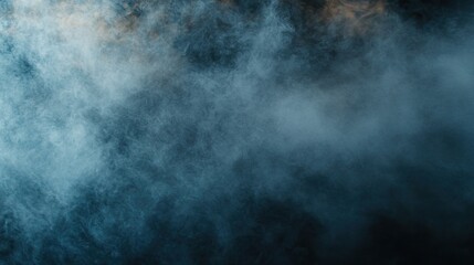 Blue smoke swirls dark background, overlay texture, design element