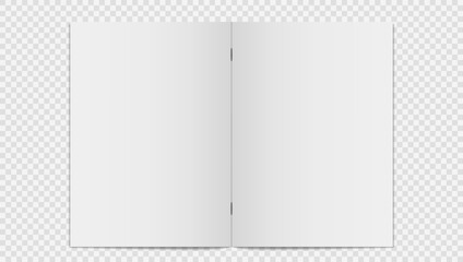 Open Booklet Or Brochure Isolated On Background