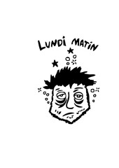 lundi matin tete visage fatigué