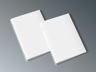 Blank Realistic Brochure Or Magazine With Shadow