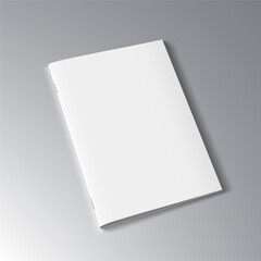 Blank Realistic Brochure Or Magazine With Shadow
