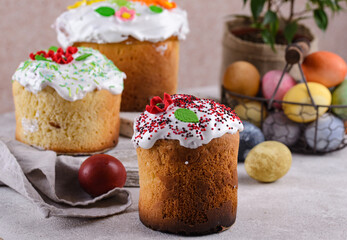 Traditional Ukrainian and Russian Easter cake kulich