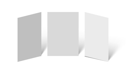 Empty A3, A4 Or A5 Standing Paper Sheet