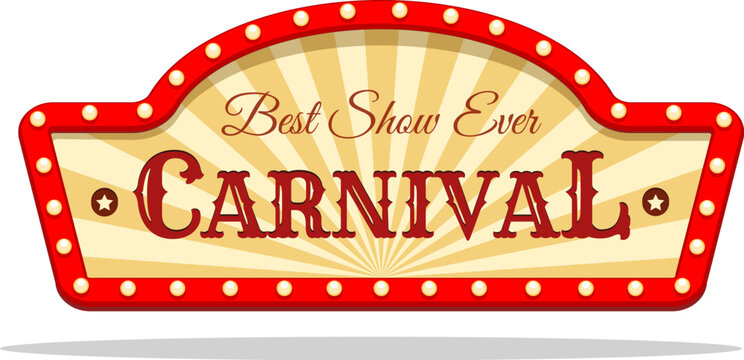 Light bulb carnival signboard