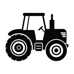lawn tractor icon silhouette vector