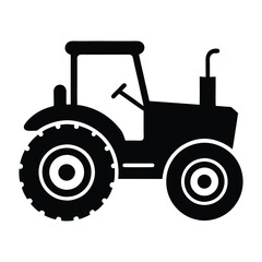 lawn tractor icon silhouette vector