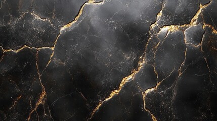 Luxurious black and gold marble pattern with natural veins and textures