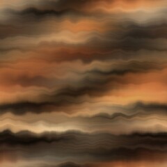 Earth strata blurry seamless pattern. Grunge ombre melange wallpaper for tie dye earthy abstract endless background. 