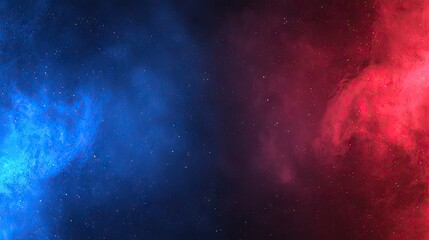 Obraz premium Abstract blue red smoke nebula, cosmic background, design element