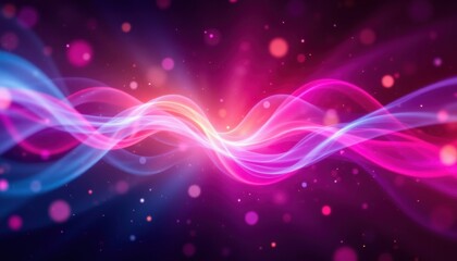 Fototapeta premium Flowing waves of colorful light abstract background digital art vibrant environment artistic viewpoint visual harmony