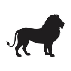 lion vector silhouette design 