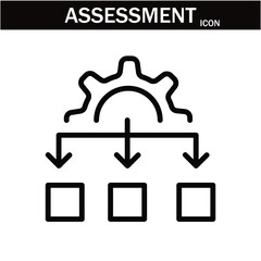  Assessment and Analysis line icon. Big UI icon in a flat design. editable stroke outline web icon .Vector illustration EPS10.