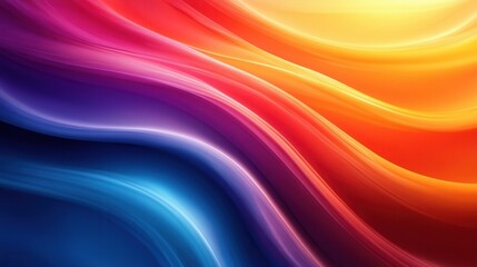 Vivid abstract waves of colorful light in motion