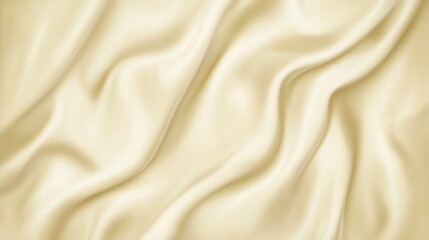 Creamy Beige Silk Fabric Texture.  High-Quality Fabric Material Close-Up.  Elegant and Luxurious Fabric Design.
