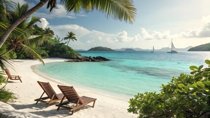 Tranquil Tropical Beach Cove Serene Paradise & Ocean Views V1