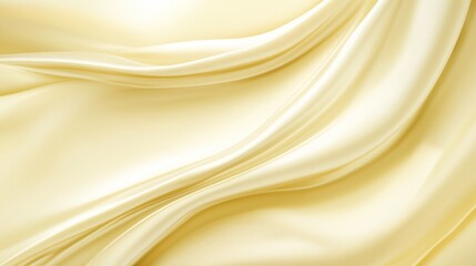 Cream silk satin fabric abstract background.AI Generative.