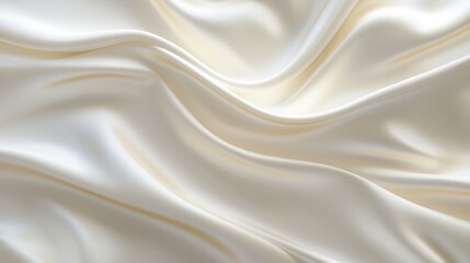 Fototapeta premium Cream silk satin fabric abstract background.AI Generative.