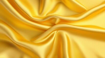Fototapeta premium Golden silk satin fabric abstract background.AI Generative.