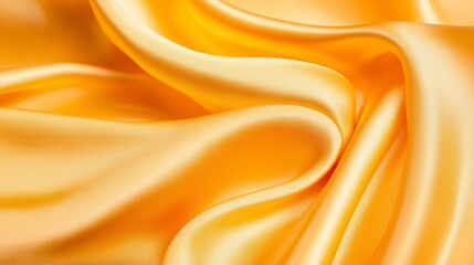 Fototapeta premium Golden silk satin fabric abstract background.AI Generative.