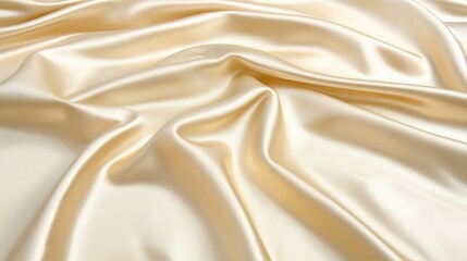 Obraz premium Golden silk satin fabric abstract background.AI Generative.