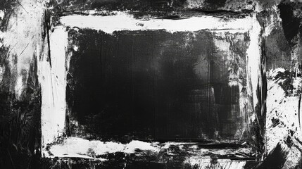 Grungy white frame isolated on black background