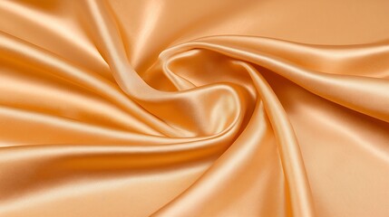 Fototapeta premium Golden silk satin fabric abstract background.AI Generative.
