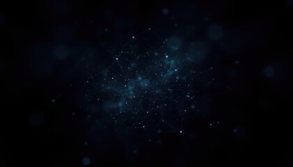 Fototapeta premium Cosmic particle collision simulation virtual space digital art dark environment abstract view energy exploration