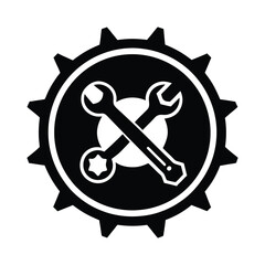 repair icon silhouette vector art