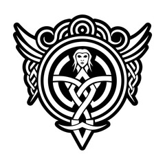 A glyph style icon of eris goddess symbol