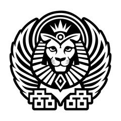 Sphinx symbol icon in glyph style