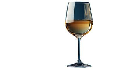 Golden Elixir: A single, elegant wine glass is filled with a rich, golden-hued liquid, positioned to capture the essence of sophistication and enjoyment.