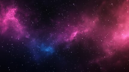 Obraz premium Cosmic nebula with pink and blue hues, stars.