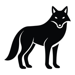 wolf simple icon silhouette vector