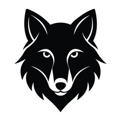 wolf simple icon silhouette vector