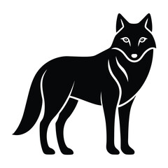 wolf simple icon silhouette vector