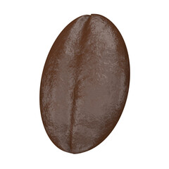 Coffee beans close-up on transparent background png.