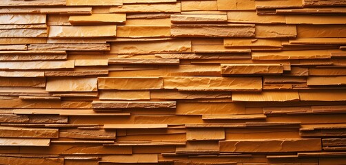 Stacked Golden Layers with Subtle Textured Edges. Warm Tiered Stone Panels for Modern Banner Designs.