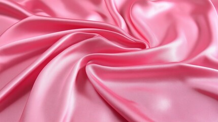 Obraz premium Pink silk satin fabric abstract background.AI Generative.
