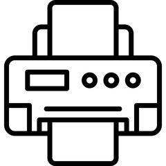 Printer Line Icon