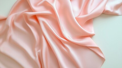 Obraz premium Pink silk satin fabric abstract background.AI Generative.