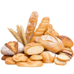 Printed roller blinds Artisan Bread Selection: An assortment of freshly baked artisan breads and pastries, showcasing a variety of shapes, textures, and golden-brown crusts