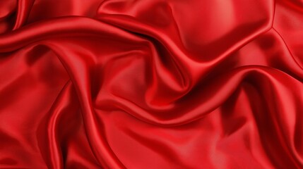 Obraz premium Red silk satin fabric abstract background.AI Generative.