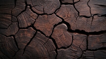 Fototapeta premium Weathered Wood Texture: An abstract composition of weathered wood texture, showcasing the natural cracks, patterns, and textures of aged timber, suitable for design purposes.