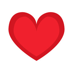 Double heart set icon. Valentine red hearts. Happy Valentines Day. Love sign symbol. Simple shape. Greeting card template. Cute graphic object. Flat design. White background. Isolated. Vector