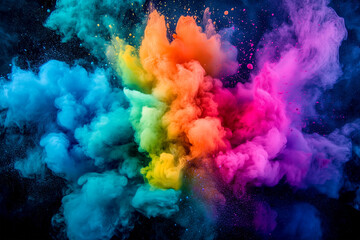 Colorful smoke background