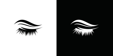 simple eyelash logo vector .1