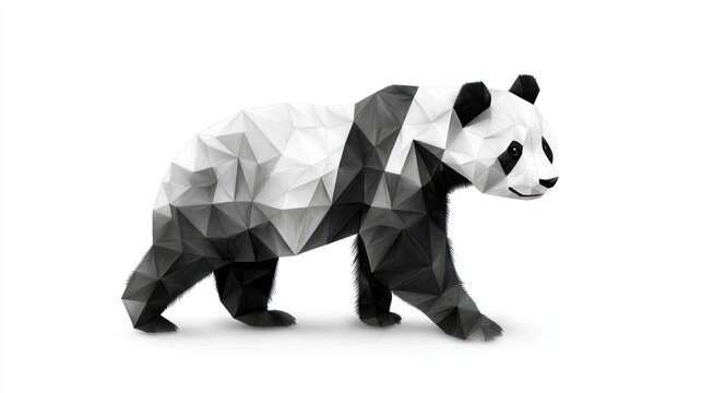 Geometric panda illustration