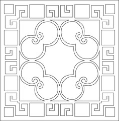 Obraz premium sketch vector illustration silhouette design frame background pattern classic vintage ethnic traditional 