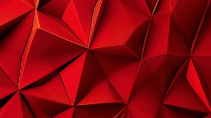 Stunning Red Geometric Wall Art: A Bold Architectural Design